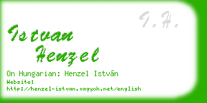istvan henzel business card
